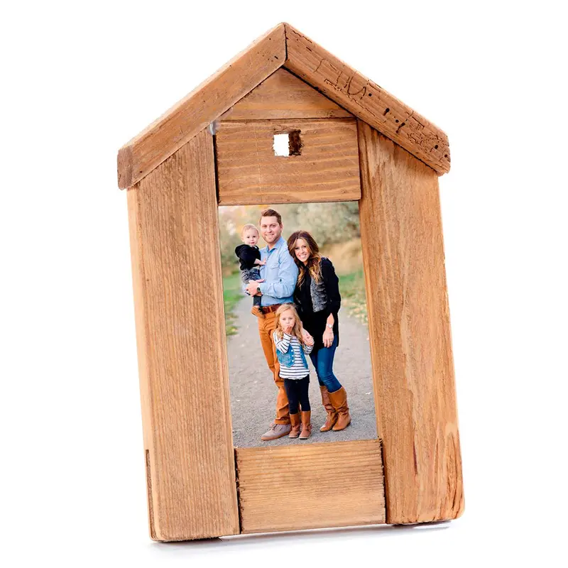Pine House Design Photo Frame – Rustic Wooden Display Frame For Prints 1