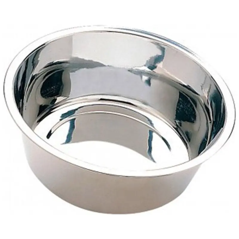 Polished Mirror-Finish Stainless Steel Dog Dish – Elegant Pet Feeding Bowl 1