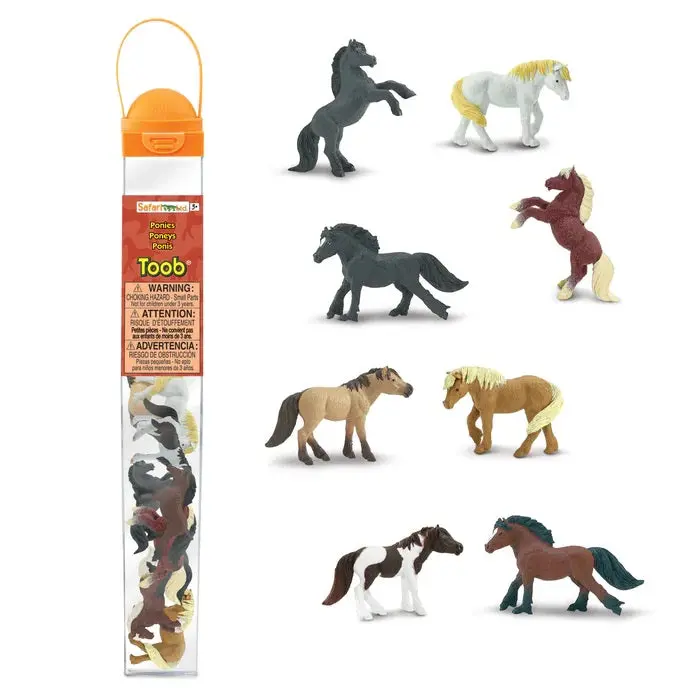 Ponies Figurine Set – Realistic Miniature Animal Toob Collection (681104) 1