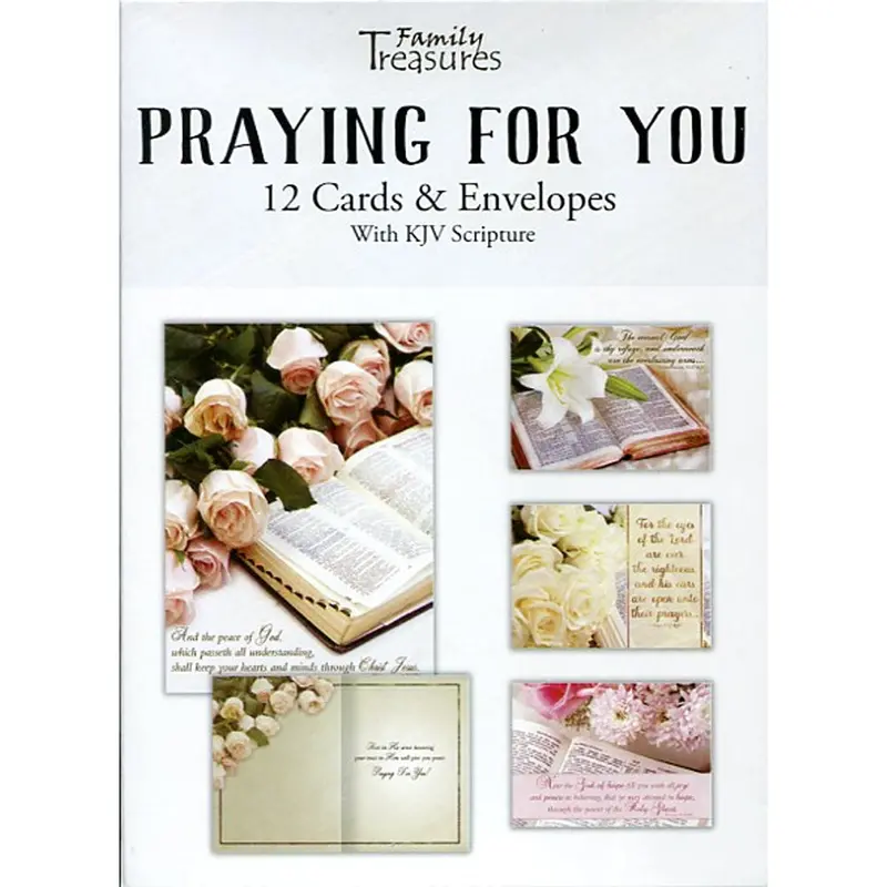 ‘Praying For You’ Floral Greeting Cards – Bible-Inspired Flower Box Set With Uplifting Messages (Ft22614) 1
