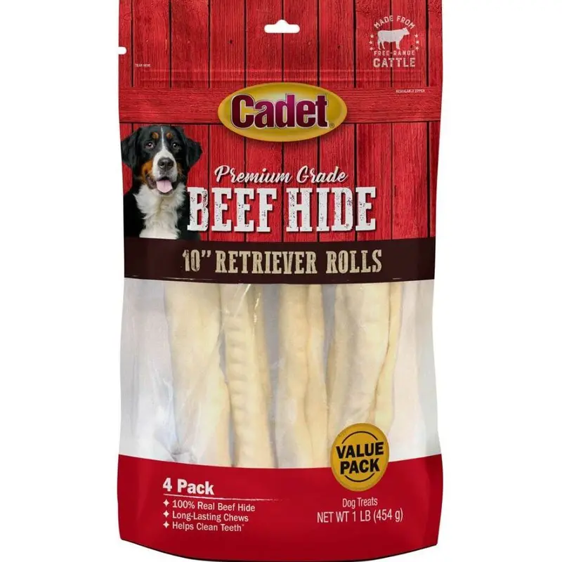Premium Beef Hide Retriever Chew Rolls – Natural Dog Treats (06997) 1