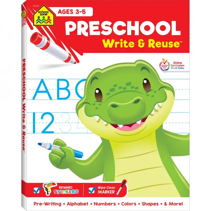 Preschool Write & Reuse Workbook – Dry-Erase Learning Activity Book (03131) 1