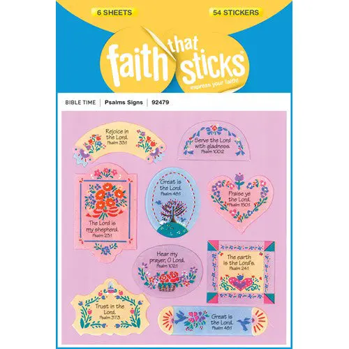 Psalms-Themed Vinyl Stickers – Inspirational Bible Verse Decals 92479 1