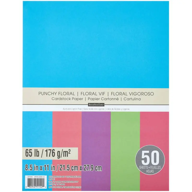 Punchy Floral Cardstock Paper – 8.5" X 11" Premium Craft Sheets 1
