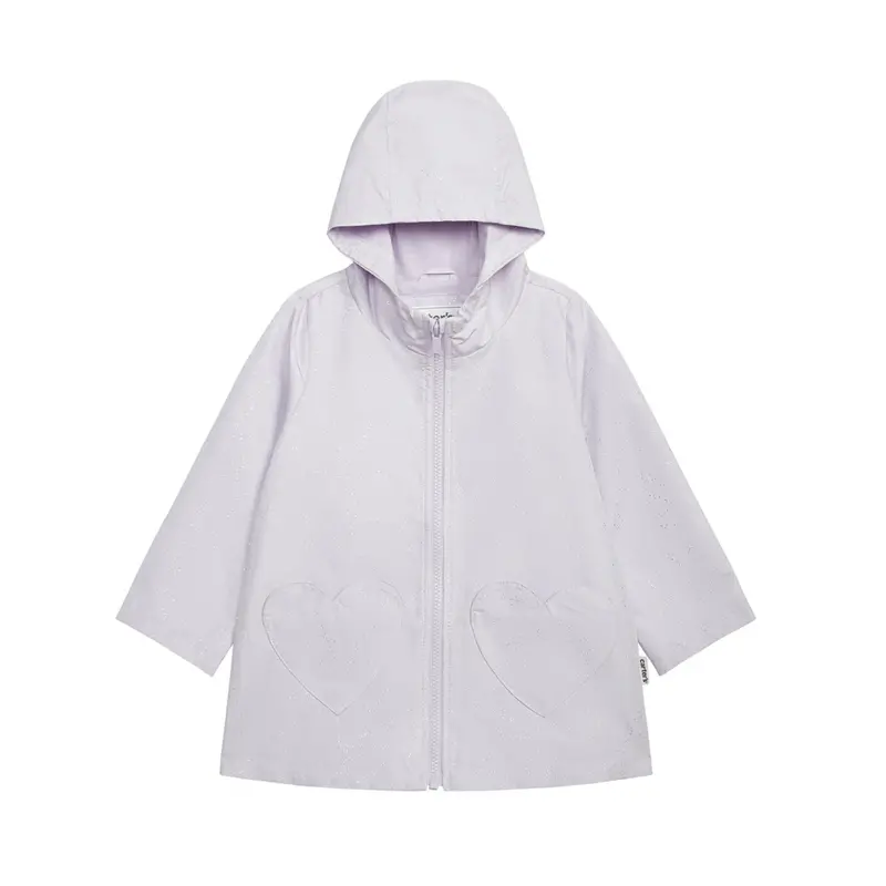 Purple Rain-Resistant Jacket For Girls – Lightweight Waterproof Outerwear 1