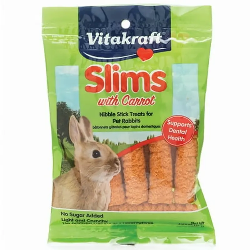 Rabbit-Safe Carrot-Shaped Slims Treat – 1.76 Oz 1