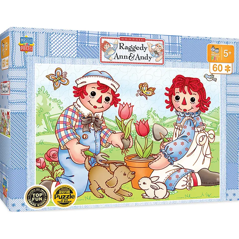 Raggedy Ann & Andy Picnic Friends Puzzle – 60-Piece Beginner Jigsaw For Kids 11820 1