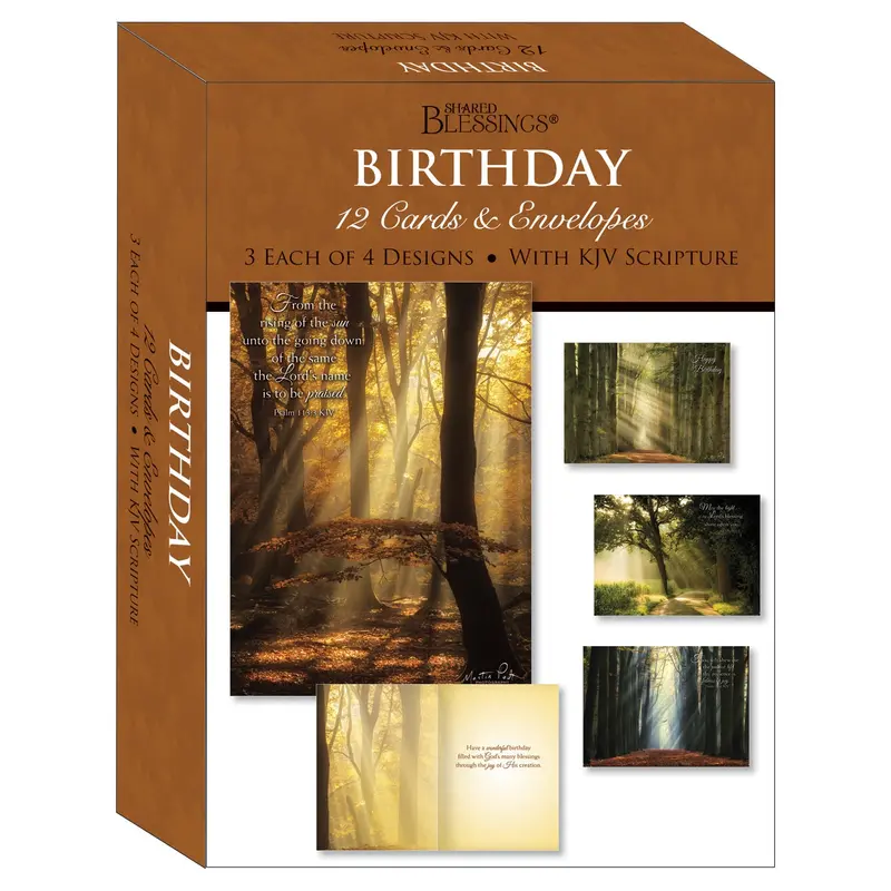 Rays Of Light Birthday Card Collection – Premium Boxed Greeting Set (Sbeg22358) 1
