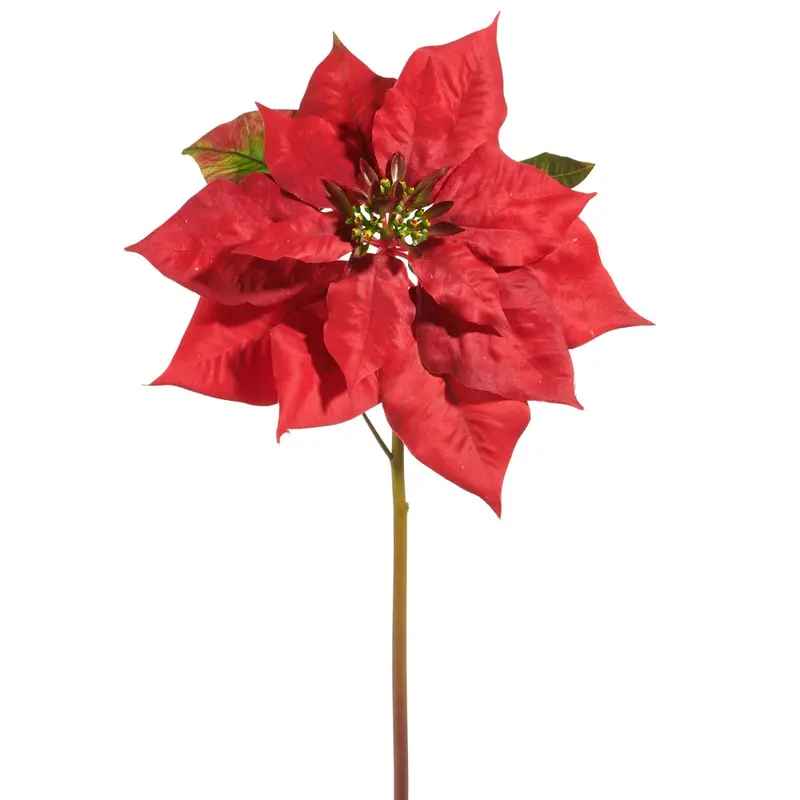 Red Poinsettia Stem Accent Piece F4541890 1