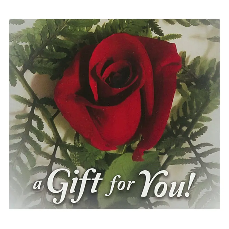 Red Rose Gift Card Carrier – Classic Romantic Sleeve 1