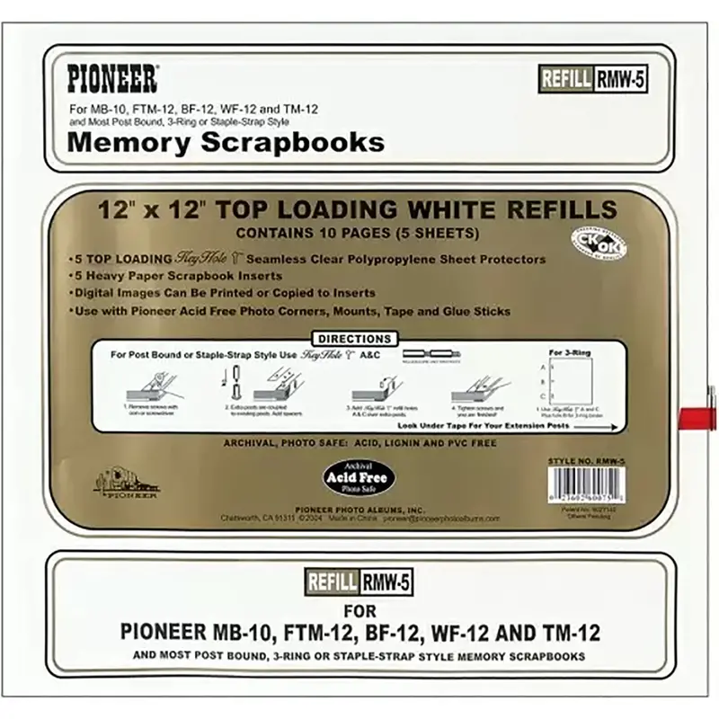 Refill Pages For Memory Scrapbooks – Compatible With Rmb-5 & Rmw-5 Album Systems 1