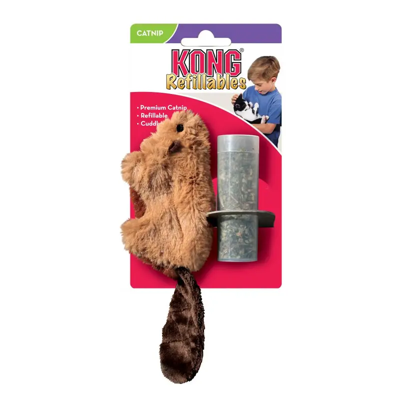 Refillable Beaver-Shaped Catnip Toy – Stimulating Feline Enrichment 1