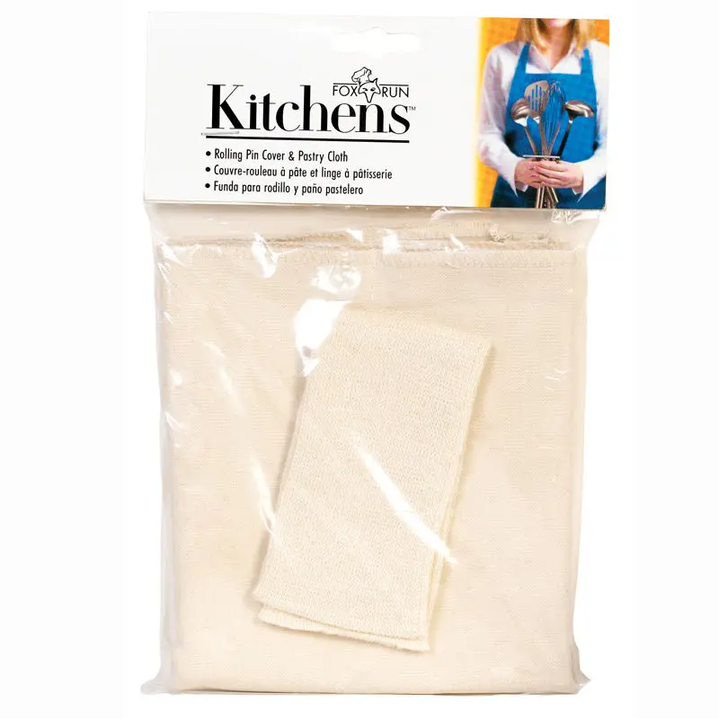 Reusable Pastry Cloth And Rolling Pin Set 1