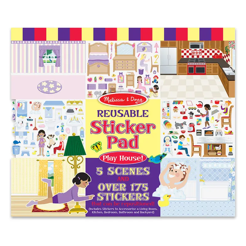 Reusable Play House Sticker Pad For Kids – Mess-Free Creative Activity – 4197 1