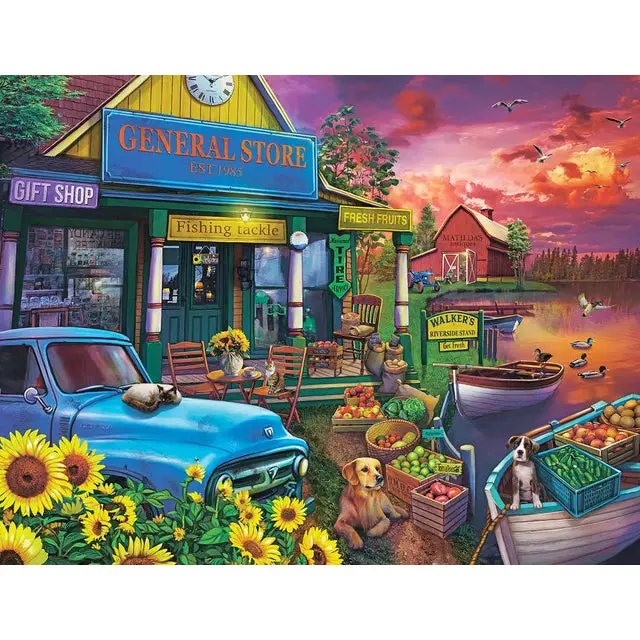 Riverside Market Scenic Jigsaw Puzzle – 500 Pieces, 33-01654 1