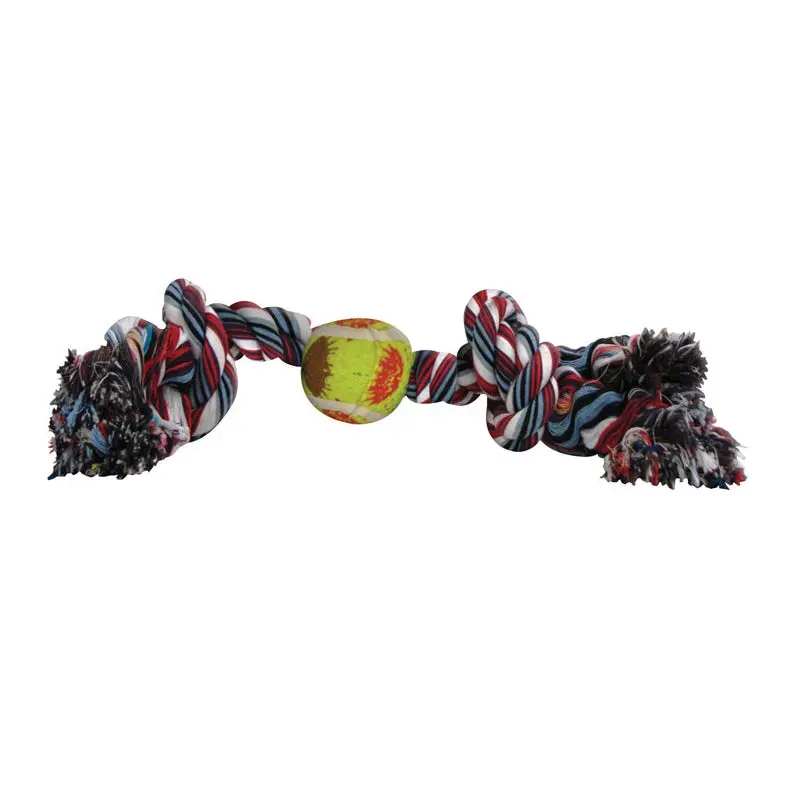Rope-And-Tennis-Ball Hybrid Dog Toy For Tug & Fetch 1