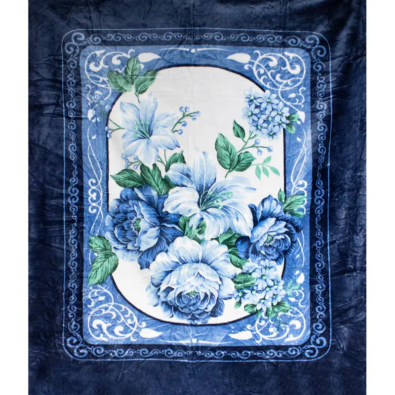 Roses & Lilies Plush Queen Blanket – 79" X 95" Blkt-1965 1