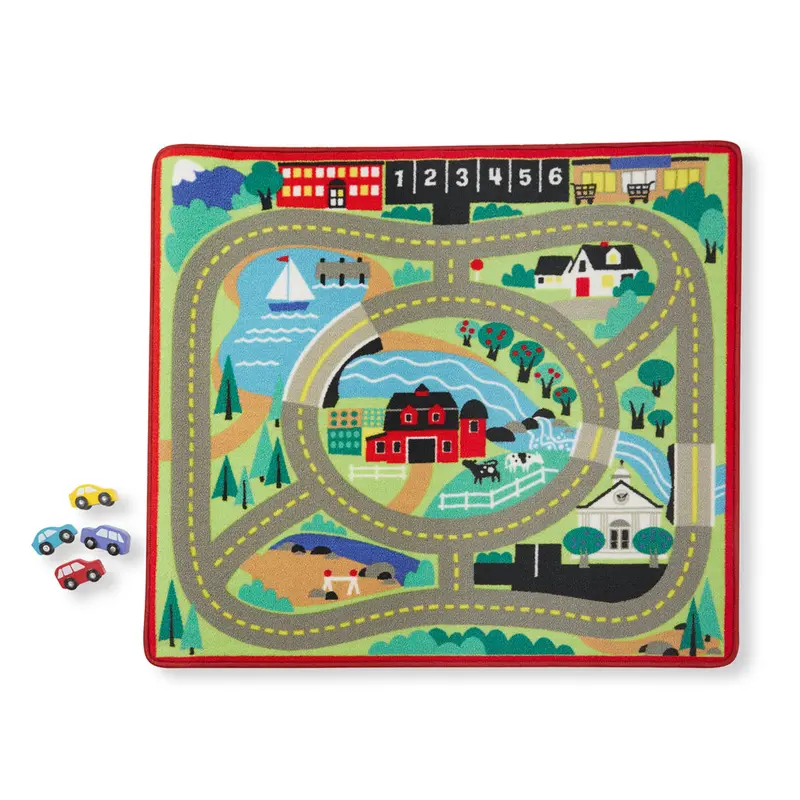 Round-The-Town Kids' Rug Set – Playful Car-Themed Design 1