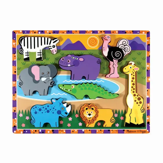 Safari Chunky Puzzle – Jumbo-Piece Animal Learning Toy For Toddlers 1