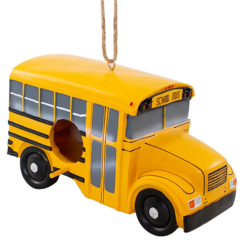 School Bus-Shaped Birdhouse – Handcrafted Wooden Outdoor Decor For Gardens (Model 10186) 1