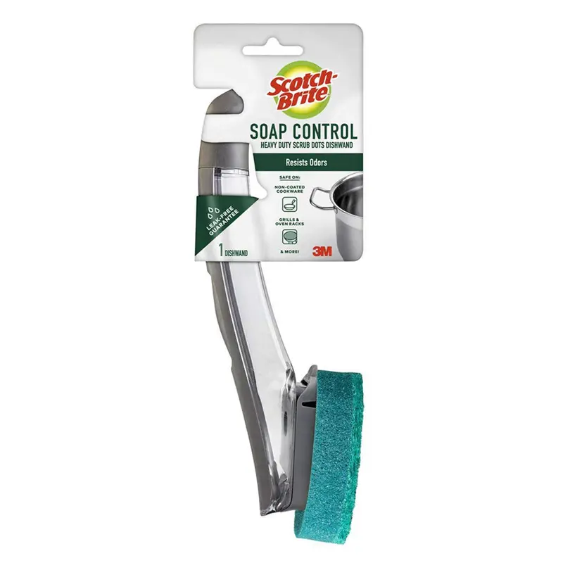 Scotch-Brite Dishwand With Soap Control – Heavy-Duty Scrub Dots (651A-4) 1