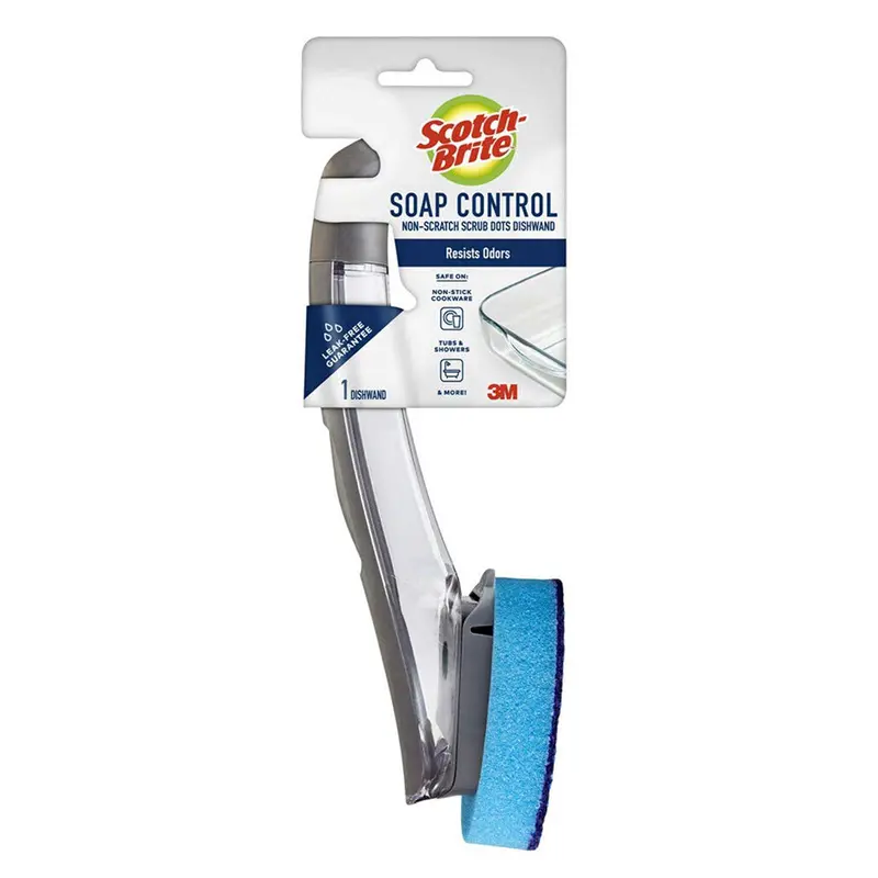 Scotch-Brite Dishwand With Soap Control – Non-Scratch Scrub Dots For Handwashing Dishes 1