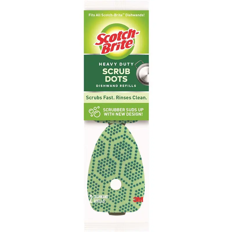 Scotch-Brite Heavy-Duty Scrub Dots Refills – 2-Pack Dishwand Replacement Pads 1