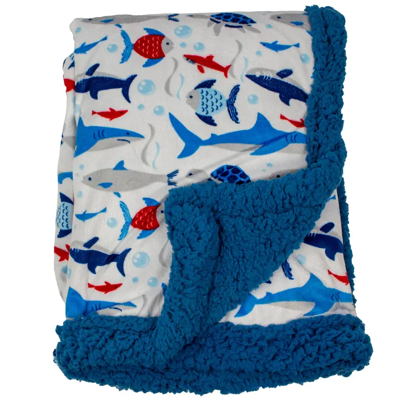 Sea Life Soft Plush Baby Blanket – Gentle Textured Swaddle Or Naptime Comforter (Cm2250) 1
