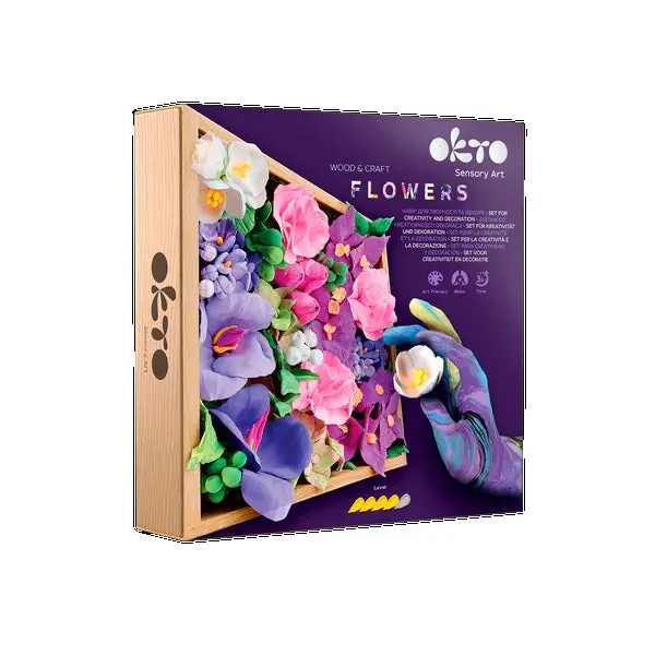 Sensory Art 3D Woodcraft Kit – Succulent Garden Design 1