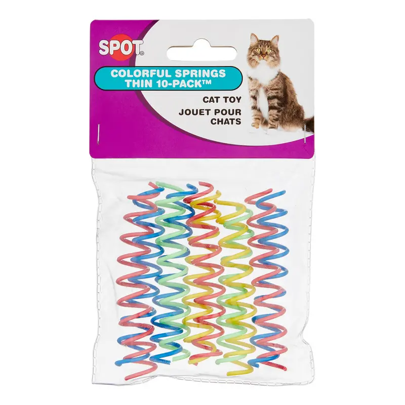 Set Of 10 Colorful Spring Cat Toys For Interactive Play 1