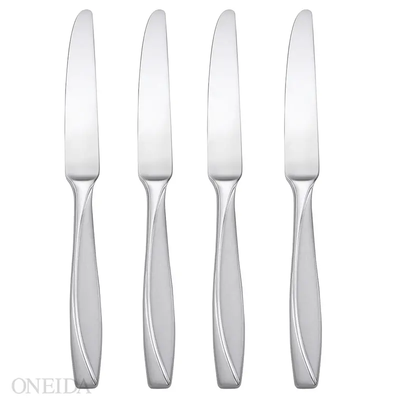 Set Of 4 Stainless Steel Dinner Knives – Modern Flatware 1