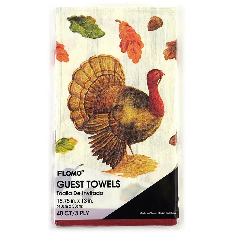Set Of 40 Thanksgiving Turkey-Themed Paper Napkins – Festive Disposable Tableware (Hm3069) 1