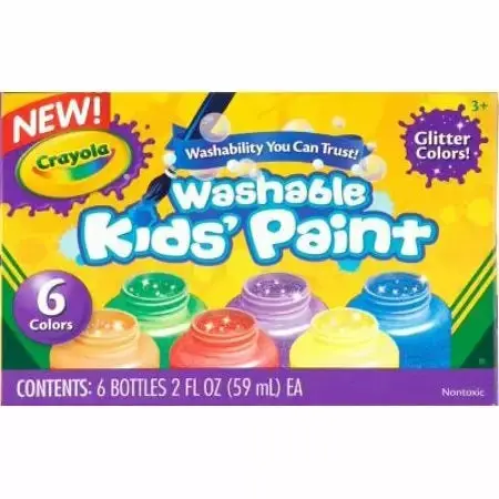 Set Of 6 Washable Kids' Paints For Arts And Crafts 1