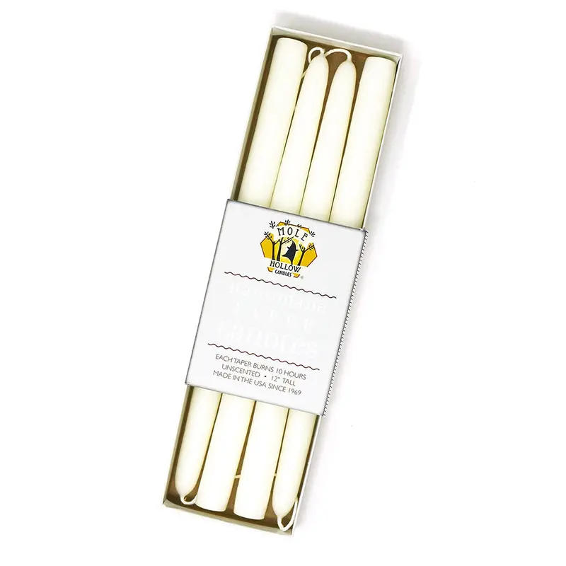 Set Of Four 12-Inch Taper Candles – Elegant Dinner Or Decor Accents 1