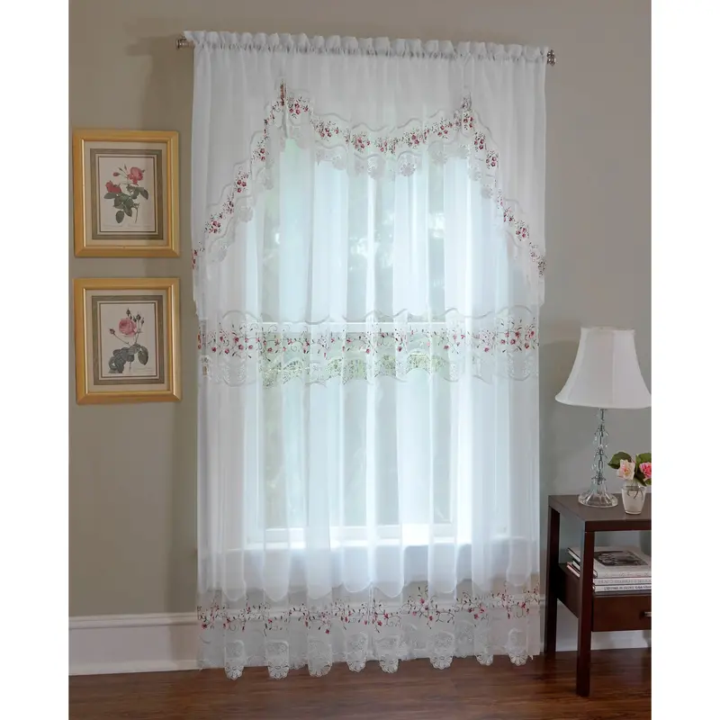 Sheer Vintage Curtain Panel – Lightweight, Flowy Window Treatment (2071/2065) 1