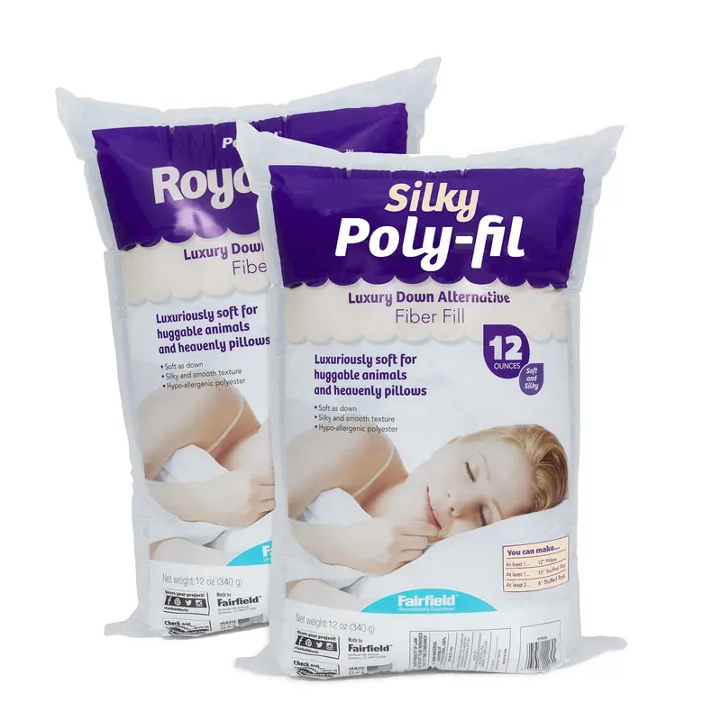 Silky Poly-Fil Premium Fiberfill – 12 Oz Resealable Bag For Crafting 1
