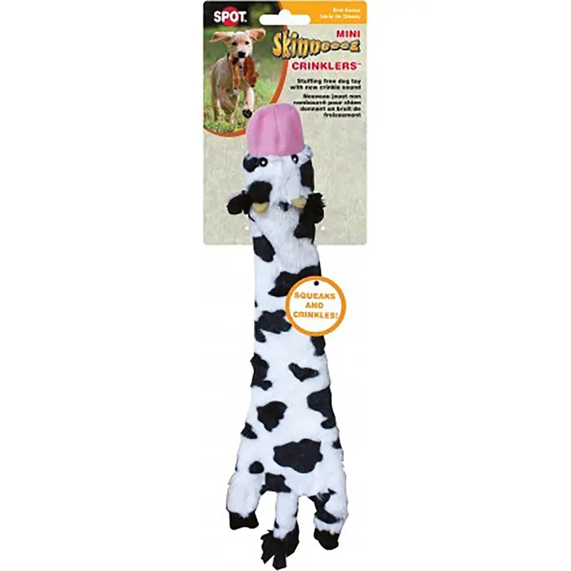 Skinneeez Mini Crinkle Cow Toy – Interactive Puppy Chew Toy (4313) 1