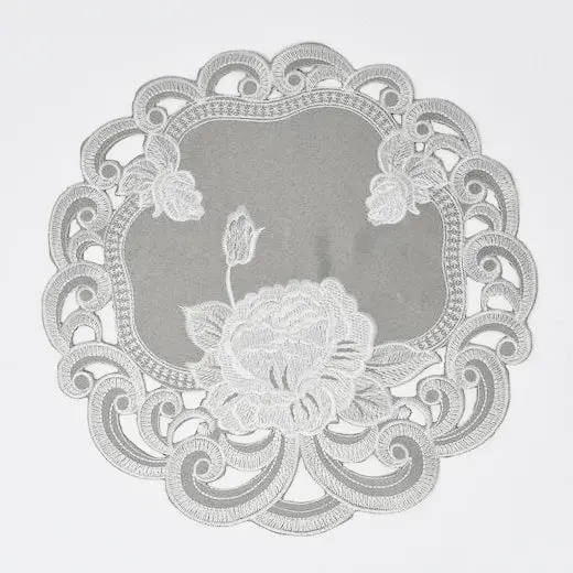 Slate Rose Lace Doilies And Table Runners – Vintage-Inspired Home Accents (9490) 1