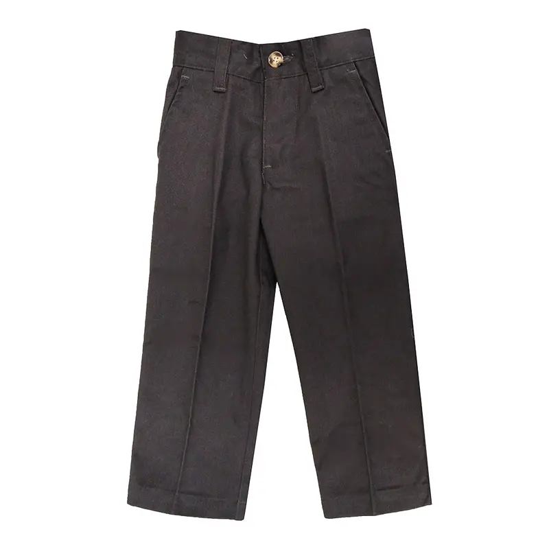 Slim-Fit Boys' Dress Pants – Cotton-Blend Formal Wear 2028 1