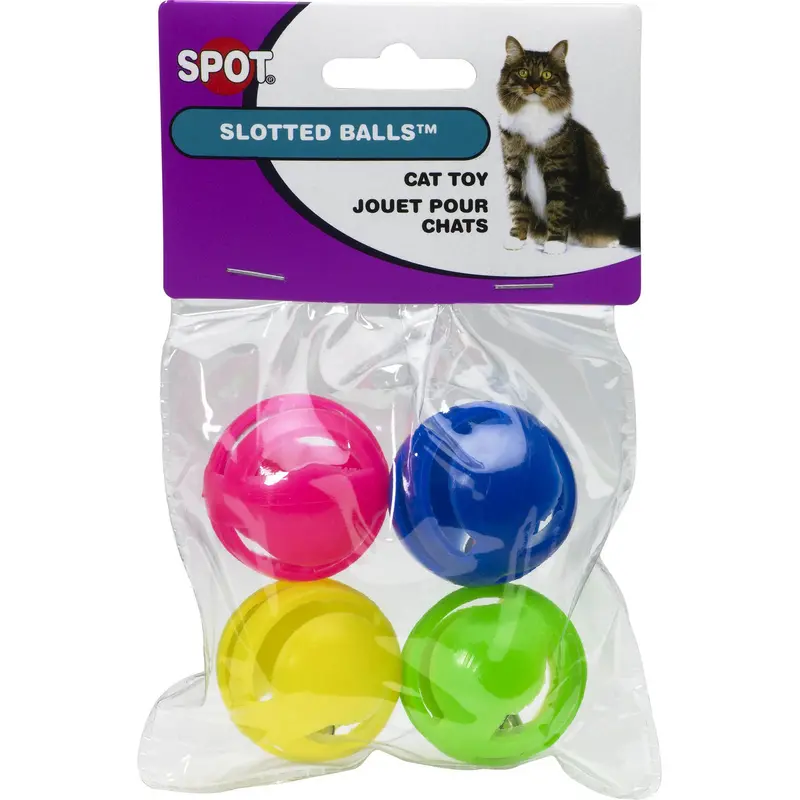 Slotted Ball Cat Toy Pack – 4-Piece Variety Set 1