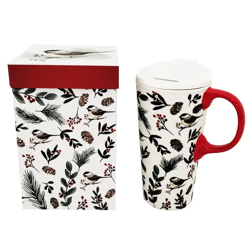 Snowbird-Themed Ceramic Travel Mug – Insulated Commuter Cup 3Ctc100370 1