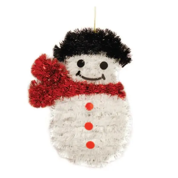 Snowman Decoration: Hand-Painted Ceramic Tabletop Or Shelf Ornament (Xo2491) 1