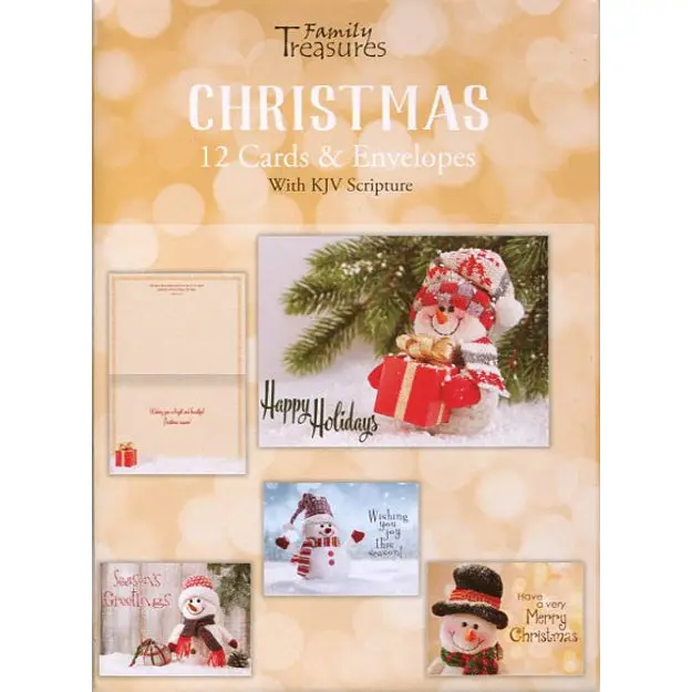 Snowmen-Themed Christmas Greeting Card Set (Boxed, Ft22327) 1