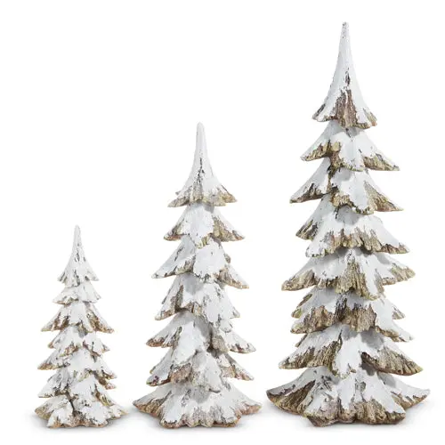 Snowy Trees Wall Art Ornament – Silhouette Scene On Frosted Glass Or Metal Display 1