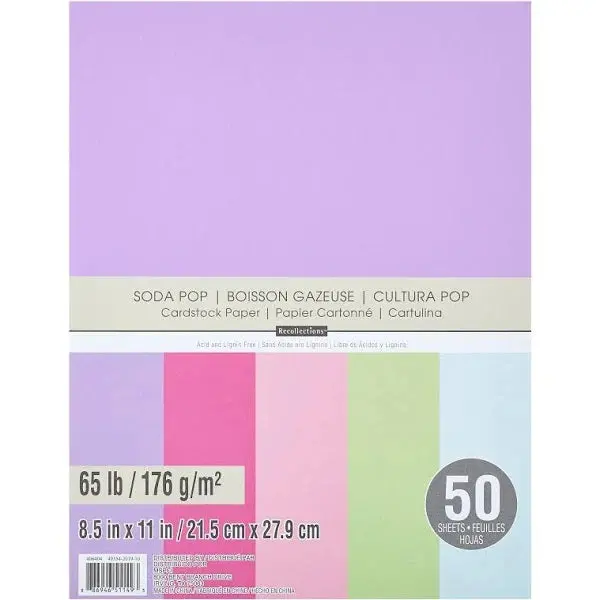 Soda Pop-Themed Cardstock Sheets – 8.5" X 11" (Card301) 1