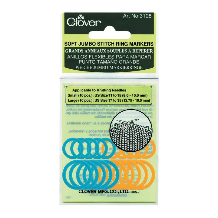 Soft Jumbo Stitch Ring Markers – Flexible Silicone Craft Markers (Cl-3108) 1