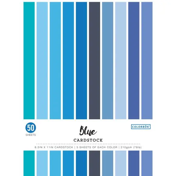 Solid Blue Cardstock Paper – Heavyweight Craft & Scrapbook Sheet 74238 1