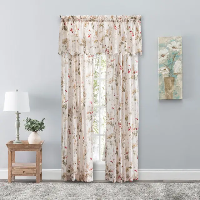 Sophia Floral Window Curtains – Decorative Panel Pair 1