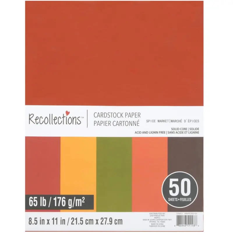 Spice Market Cardstock Paper - 8.5" X 11", Pack Of 302 1