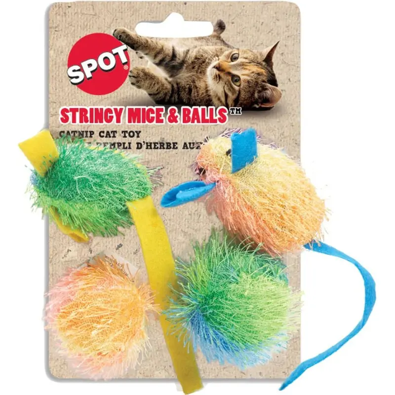 Spot Stringy Catnip Mice & Balls Set – Model 670553 1
